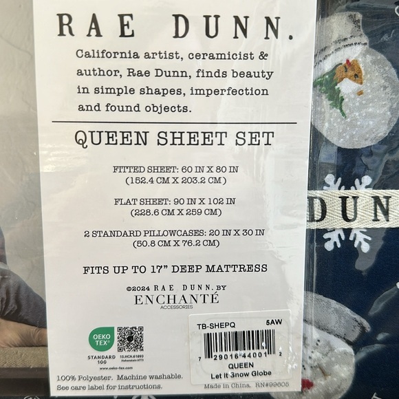 ❄️Rae Dunn Let It Snow Queen Sheet Set❄️ - Picture 6 of 7